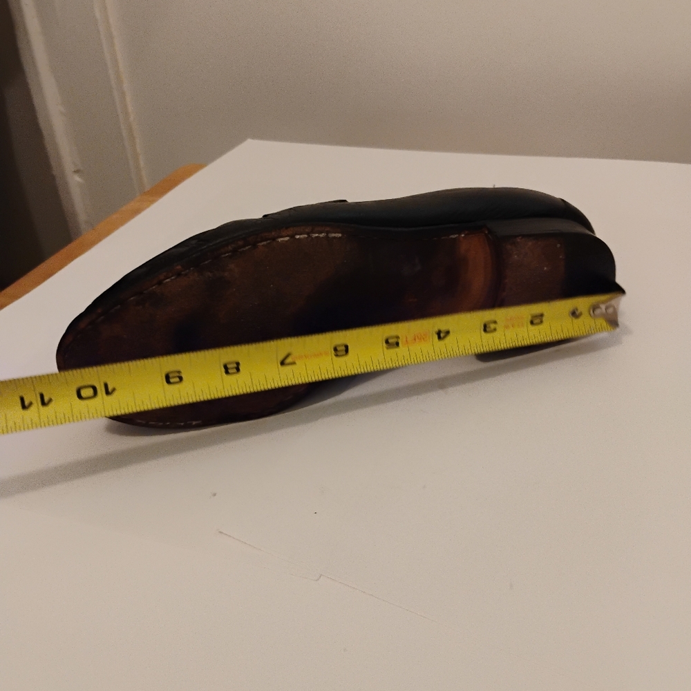 GUCCI HORSE BIT MENS LOAFERS Leather Gold Horsebit Size 9D - Picture 2 of 16